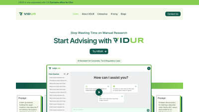 VIDUR - AI tool for Business & Finance