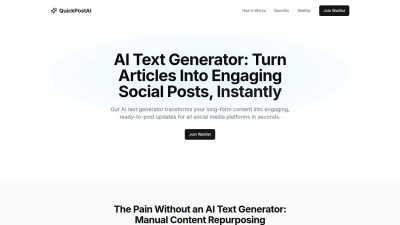 QuickPostAI - AI tool for AI Assistants