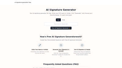 AI Signature Generators - AI tool for Design Tools