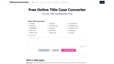 Title Case Converter - AI tool for Blogging & Publishing