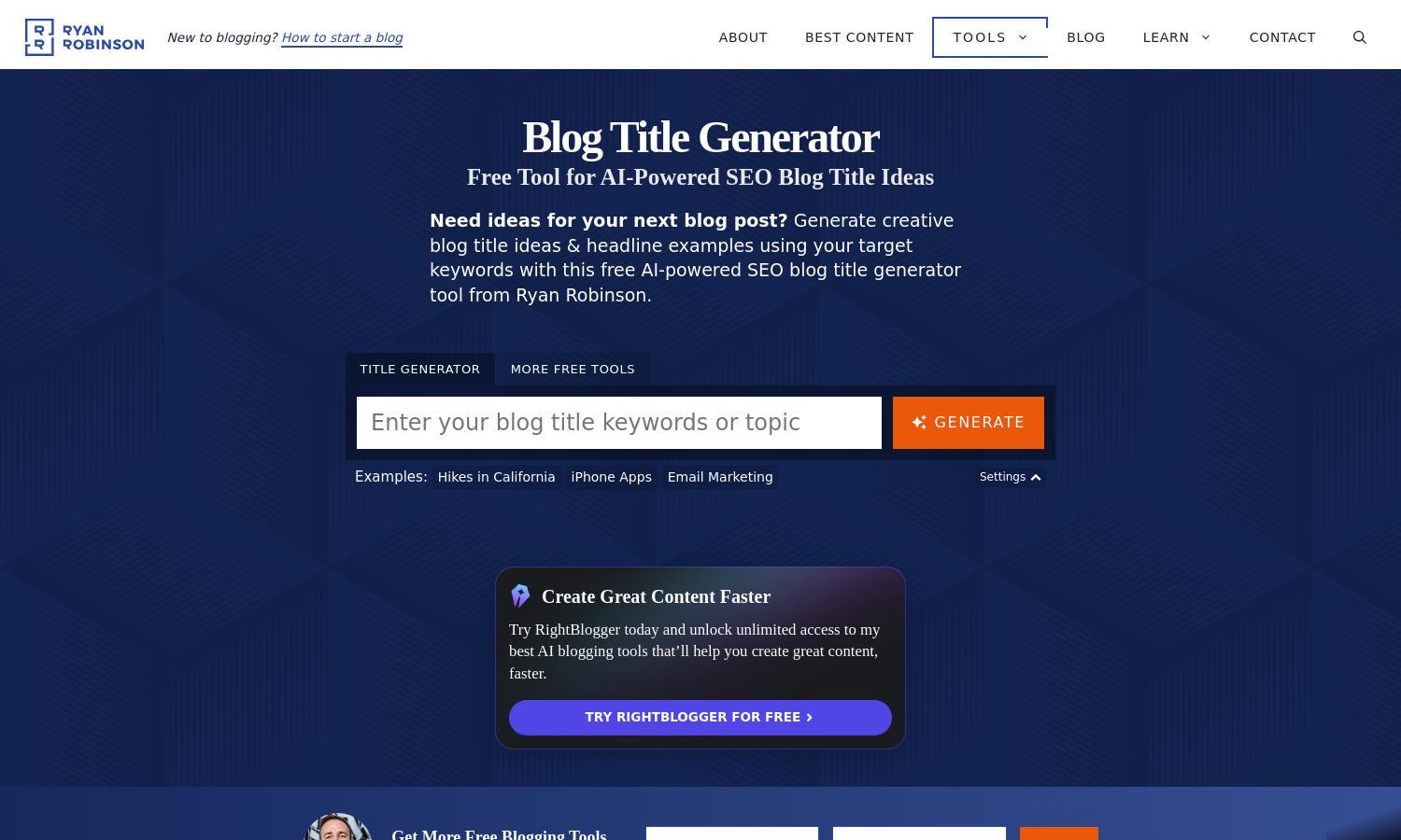 Blog Title Generator Website