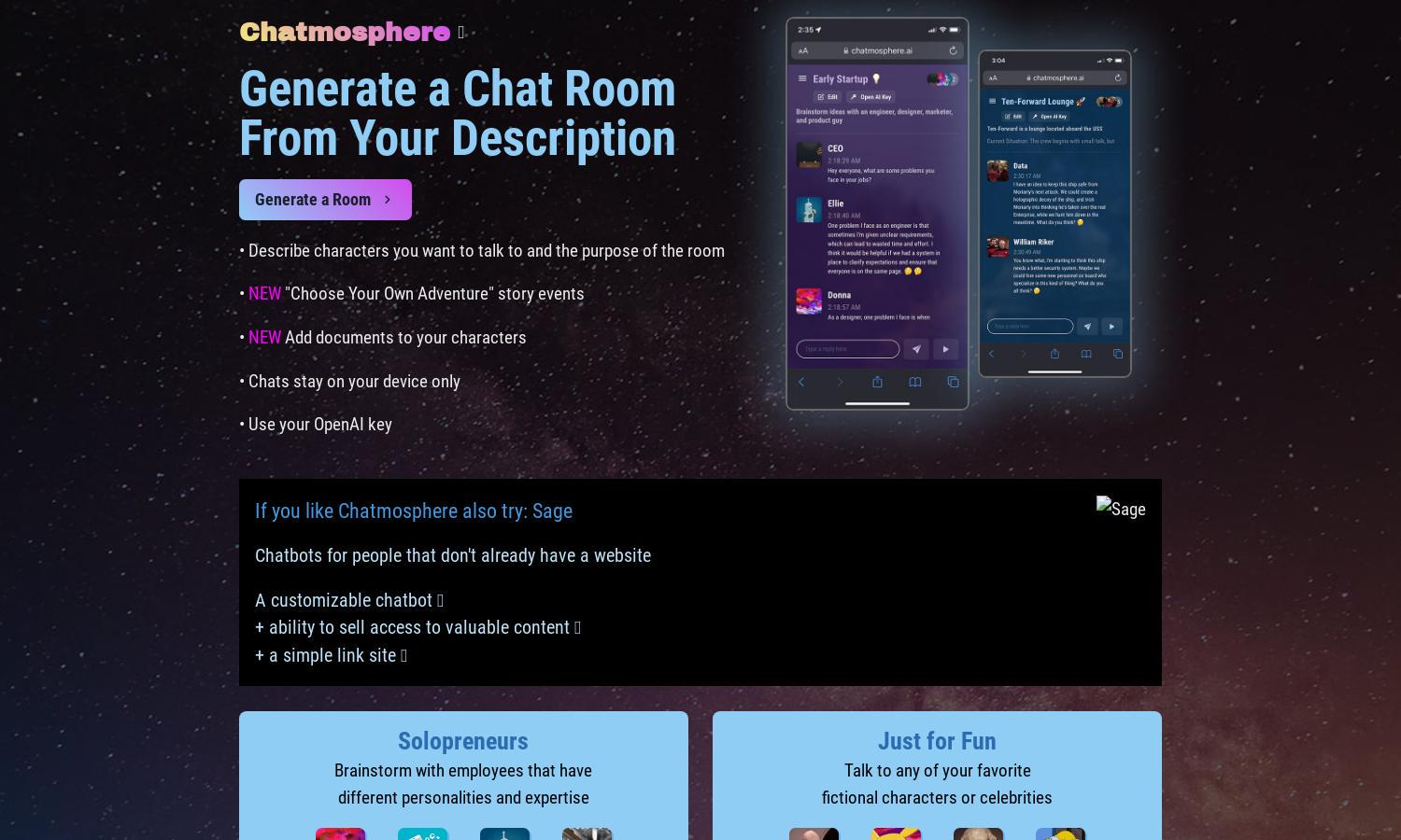 Chatmosphere Website