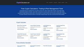 Free Crypto Calculators - tool for productivity