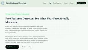 Face Features Detector - tool for Lifestyle & Entertainment