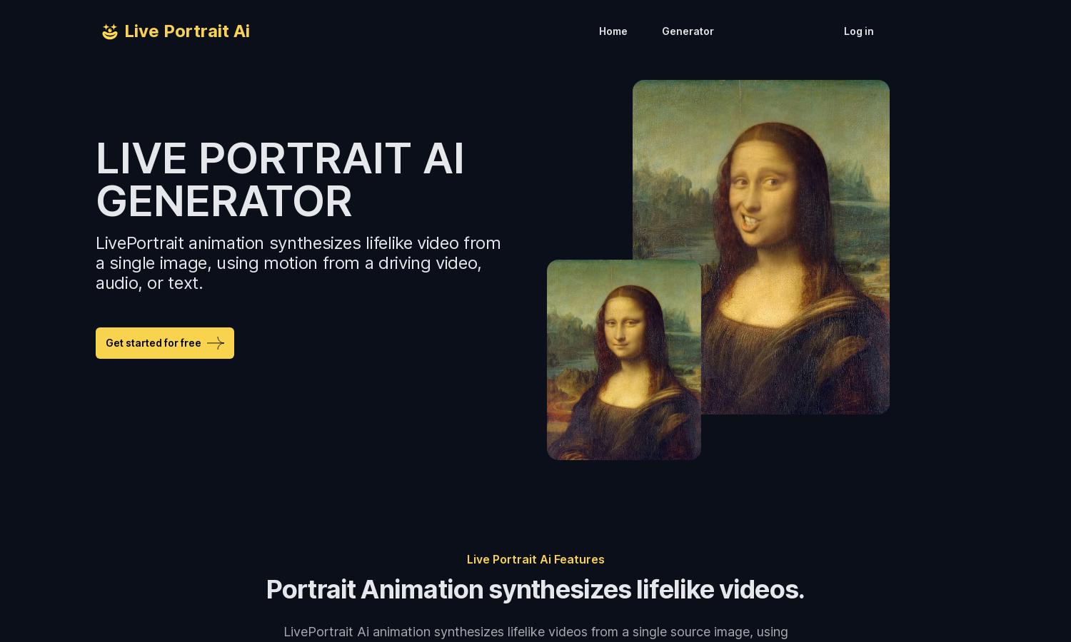 Live Portrait Ai Website