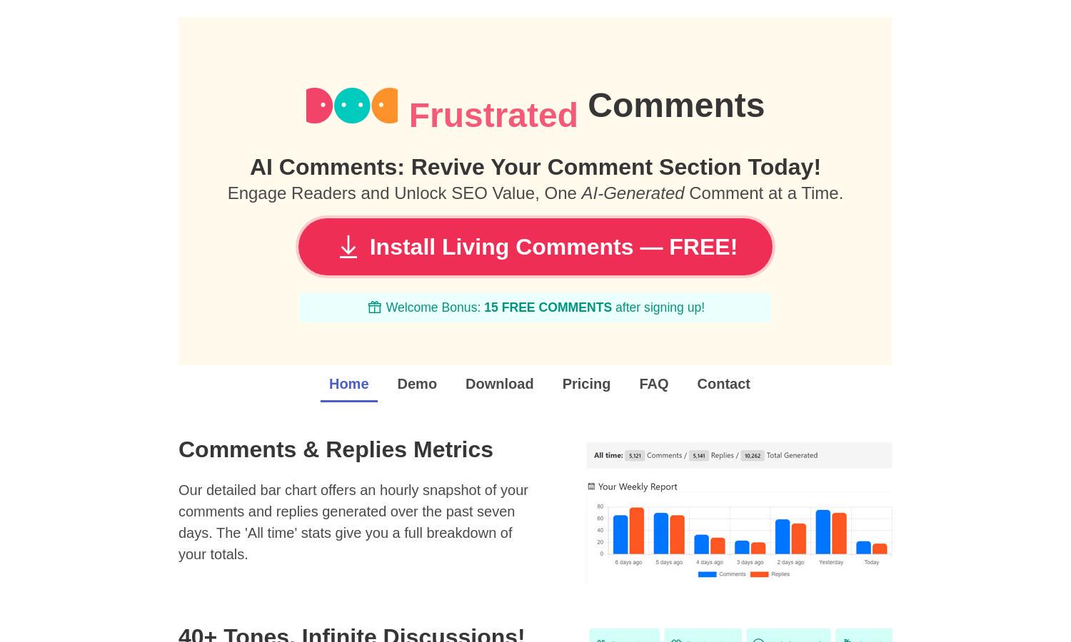 Living Comments Website