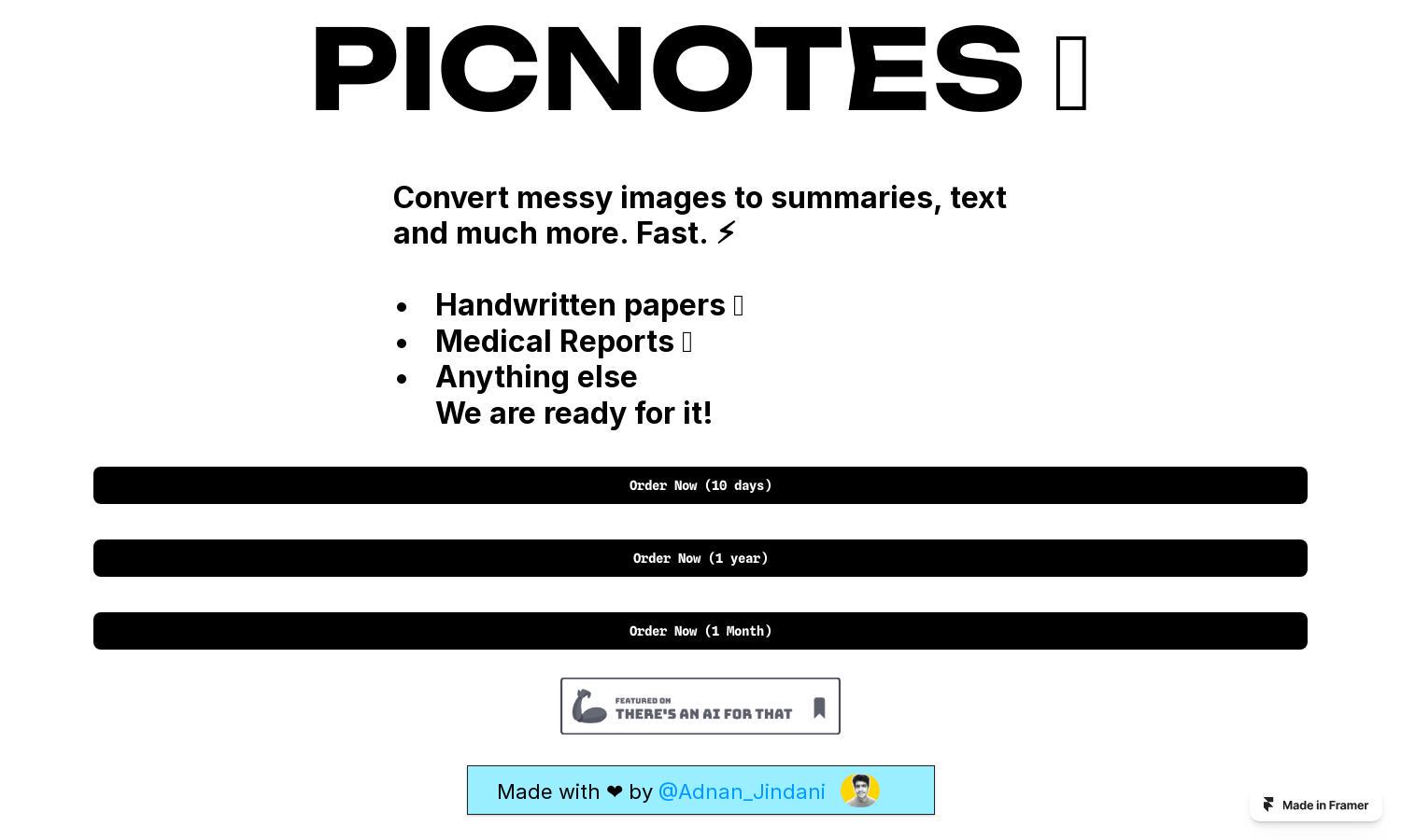 PicNotes Website