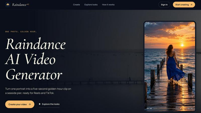 raindance ai application interface and features