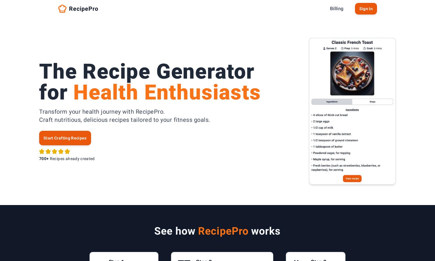 RecipePro Website