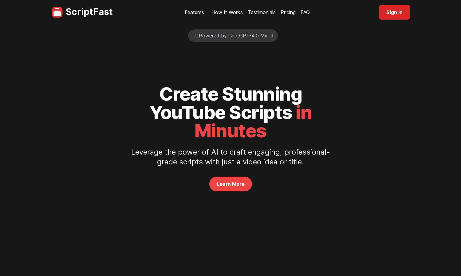 ScriptFast Website