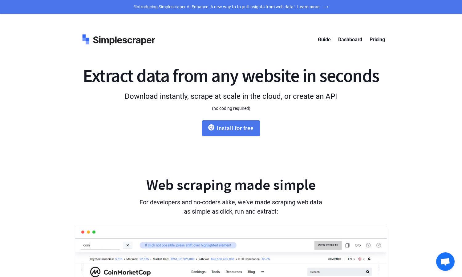 Simplescraper Website