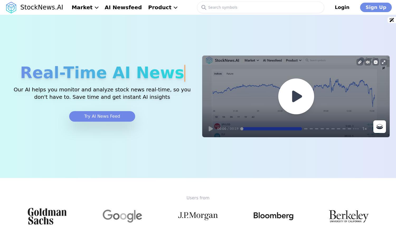 StockNews.AI Website