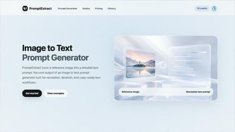 PromptExtract application interface and features